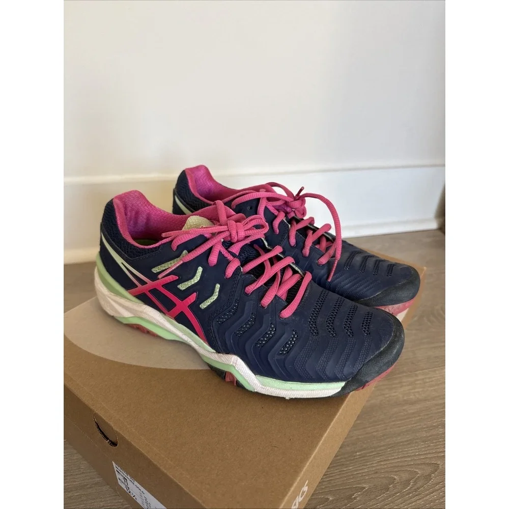 ASICS Gel Resolution Tennis Pickleball Shoe Women's Purple Pink F4512166